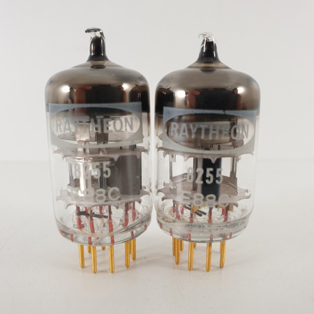 2 X E88C / 8255 SINGLE TRIODE RAYTHEON TUBE. GOLD PIN. 3 MICA. 107/100% MATCHED PAIR. 10. CH78