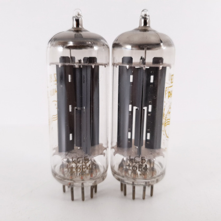 2 X EZ80 PHILIPS TUBE. LA RADIOTECHNIQUE PROD. YELLOW LOGO. MATCHED PAIR. CA ENA