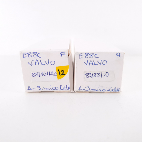 2 X E88C / 8255 SINGLE TRIODE VALVO...