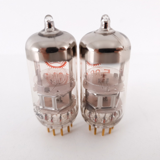 2 X E88C / 8255 SINGLE TRIODE VALVO...