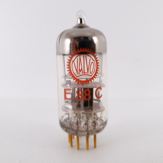 1 X E88C / 8255 SINGLE TRIODE VALVO TUBE. GOLD PIN. 3 MICA.