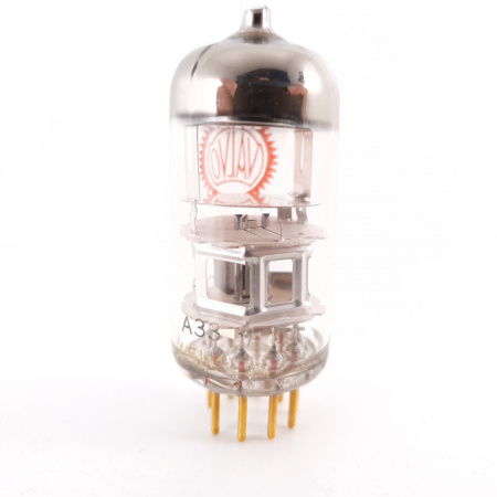 1 X E88C / 8255 SINGLE TRIODE VALVO TUBE. GOLD PIN. 3 MICA.
