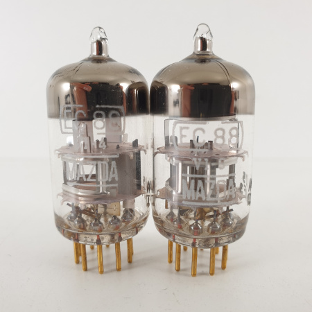 2 X EC88 MAZDA TUBE. 1960s VALVO PROD. GOLD PIN. SOLID GETTER. CH78