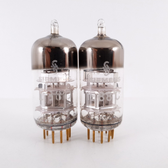 2 X E88C / 8255 SINGLE TRIODE SIEMENS TUBE. TUNGSRAM PROD. GOLD PIN. 3 MICA. 105/113%. 18. CH78