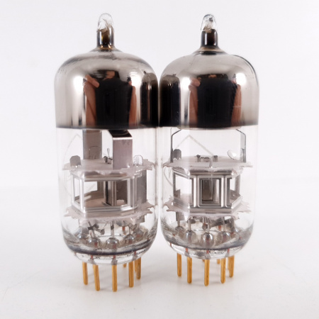 2 X E88C / 8255 SINGLE TRIODE HALTRON TUBE. TUNGSRAM PROD. GOLD PIN. 67/67% MATCHED PAIR. 17. CH78