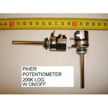 1 X 200K LOG W/ ON/OFF PIHER POTENTIOMETER. P14