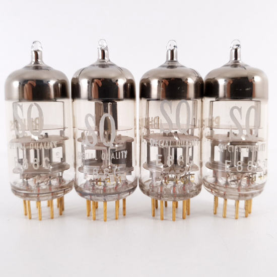 4 X E88C / 8255 SINGLE TRIODE PHILIPS...