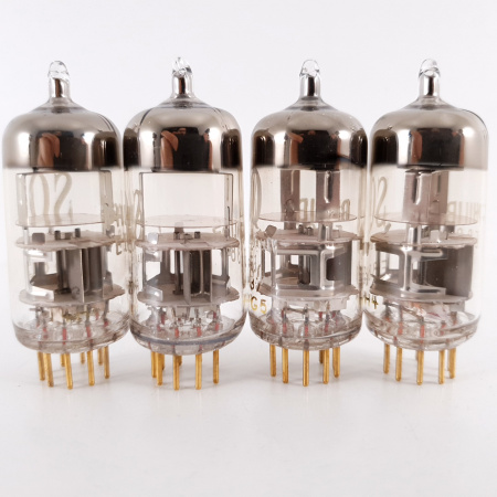 4 X E88C / 8255 SINGLE TRIODE PHILIPS TUBE. 1960s PROD. 3MICA. SQ. HIGH GAIN. MATCHED QUAD. 26. CH78