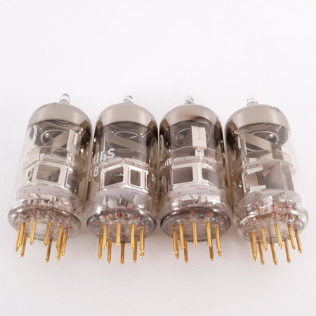 4 X E88C / 8255 SINGLE TRIODE PHILIPS TUBE. 1960s PROD. 3MICA. SQ. HIGH GAIN. MATCHED QUAD. 26. CH78