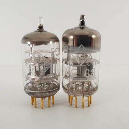 2 X EC88 TELEFUNKEN TUBE. GOLD PIN. 3 MICA. HIGH GAIN. 148/156%. 26. CH78