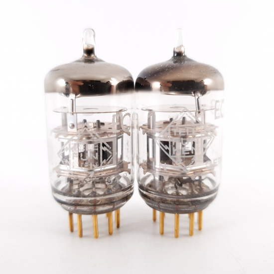 2 X EC88 TELEFUNKEN TUBE. GOLD PIN. 3 MICA. HIGH GAIN. 156/152%. 27. CH78