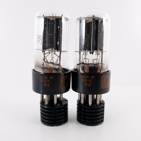 2 X 6SN7GTB RCA TUBE. 1960s PROD. BLACK PLATES. MATCHED PAIR 4. CK  ENA