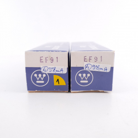 2 X EF91 / 6AM6 / CV138 WESTINGHOUSE TUBE. 9.8/9.8mA MATCHED PAIR. 1. CH80