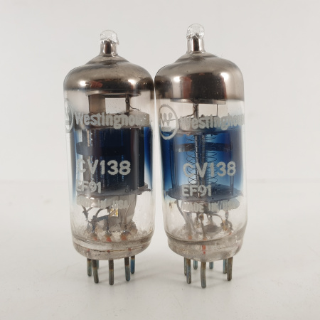 2 X EF91 / 6AM6 / CV138 WESTINGHOUSE TUBE. 9.8/9.8mA MATCHED PAIR. 1. CH80