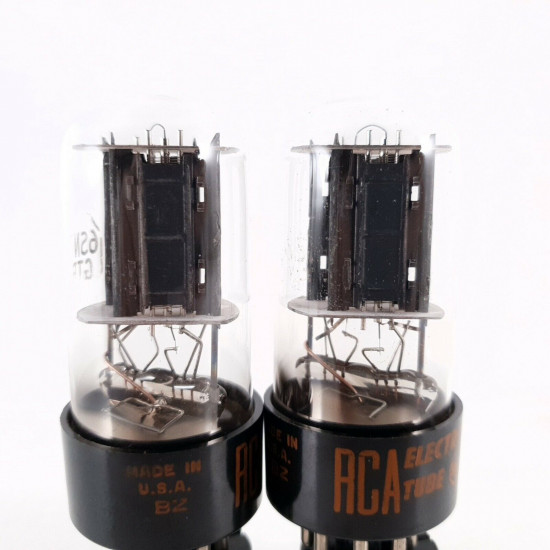2 X 6SN7GTB RCA TUBE. 1960s PROD. BLACK PLATES. MATCHED PAIR 4. CK  ENA