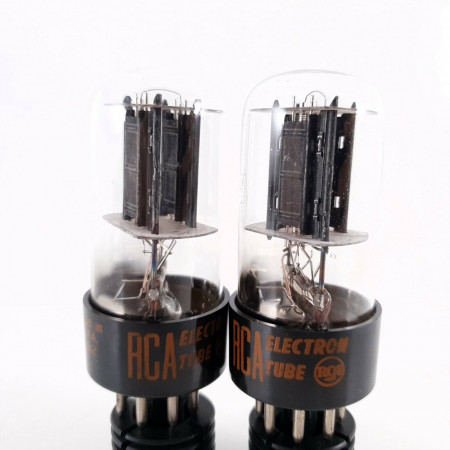 2 X 6SN7GTB RCA TUBE. 1960s PROD. BLACK PLATES. MATCHED PAIR 4. CK  ENA