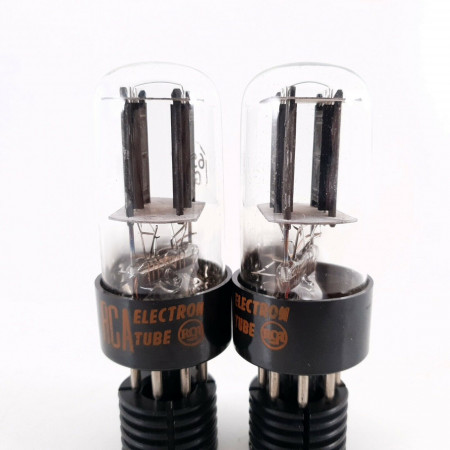 2 X 6SN7GTB RCA TUBE. 1960s PROD. BLACK PLATES. MATCHED PAIR 4. CK  ENA
