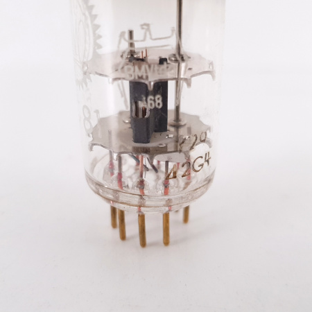 1 X EC81 VALVO TUBE. 1960s PHILIPS PROD. GOLD PIN. COPPER RODS. 9. CH81