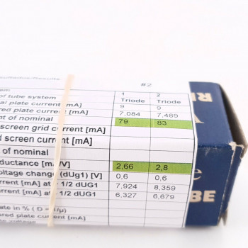 1 X 6SN7GTB WESTINGHOUSE TUBE. 1960s PROD. BLACK PLATES. 79/83% CK  ENA 2