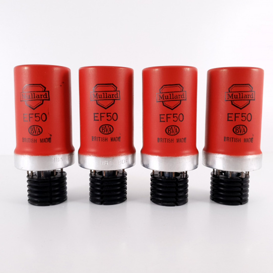 4 X EF50 MULLARD TUBE. BRITISH...