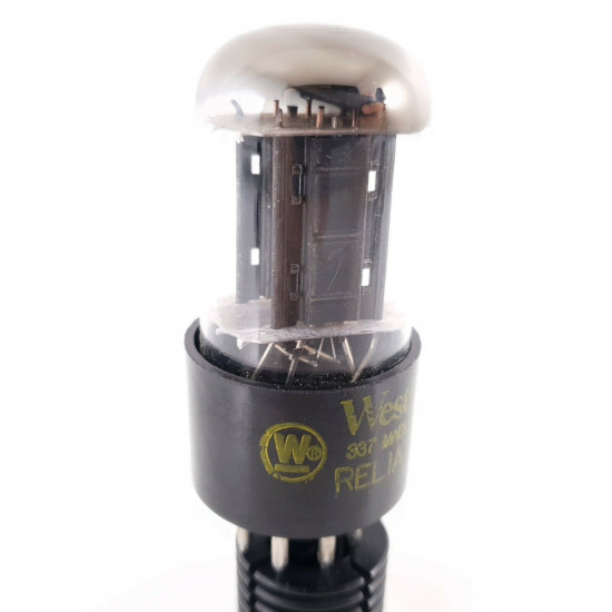 1 X 6SN7GTB WESTINGHOUSE TUBE. 1960s PROD. BLACK PLATES. 79/83% CK  ENA
