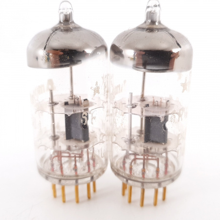 2 X 6R4 / EC81 AMPEREX TUBE. GOLD PIN. PQ. 16/16mA MATCHED PAIR. 14. CH81