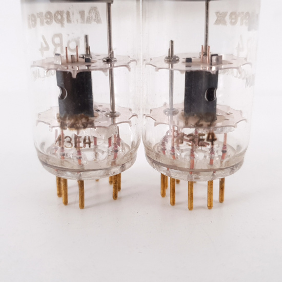 2 X 6R4 / EC81 AMPEREX TUBE. GOLD...