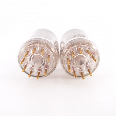 2 X 6R4 / EC81 AMPEREX TUBE. GOLD PIN. COPPER RODS. MATCHED PAIR. 16. CH81