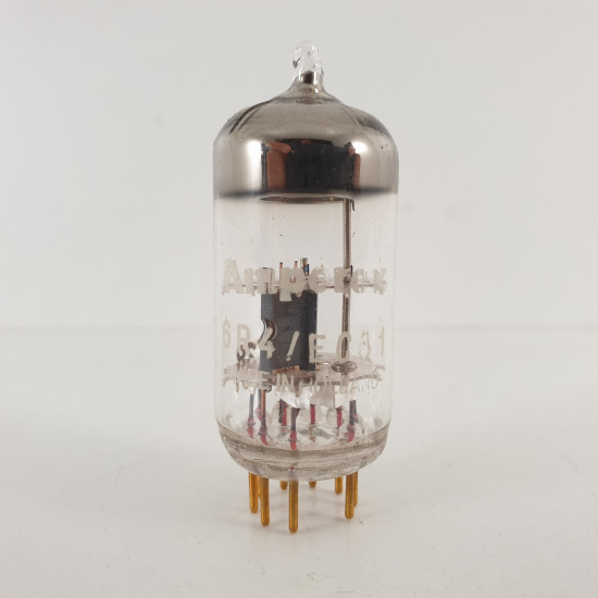 1 X 6R4 / EC81 AMPEREX TUBE. GOLD...
