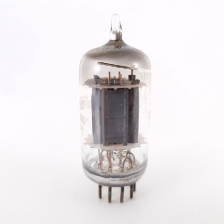 1 X 12AX7 GE TUBE. 1950s PROD. 17MM. D-G. COPPER RODS. 60/75% USED. CA ENA