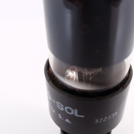 1 X 6F6GT TUNG-SOL TUBE. 1950s PRODUCTION. BLACK PLATES. SOLID GETTER. 4. CH82
