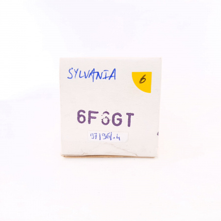 1 X 6F6GT SYLVANIA TUBE. SOLID GETTER. COPPER RODS. 97%. 6. CH82