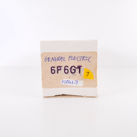 1 X 6F6GT GENERAL ELECTRIC TUBE. SOLID GETTER. SMOKED GLASS. 85%. 7. CH82