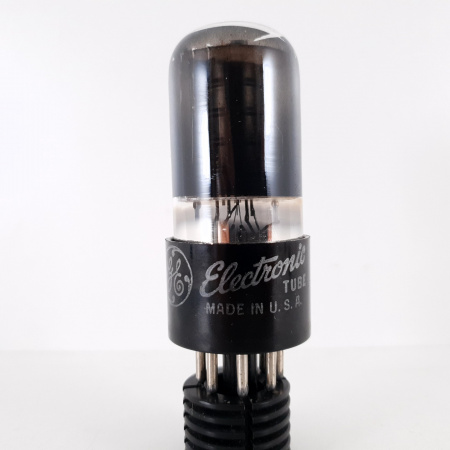 1 X 6F6GT GENERAL ELECTRIC TUBE. SOLID GETTER. SMOKED GLASS. 85%. 7. CH82