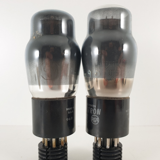 2 X 6F6G RCA TUBE. 1940s PROD. SMOKED...