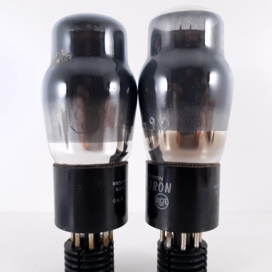 2 X 6F6G RCA TUBE. 1940s PROD. SMOKED...