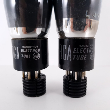 2 X 6F6G RCA TUBE. 1940s PROD. SMOKED GLASS. 111/105% MATCHED PAIR. 9. CH82