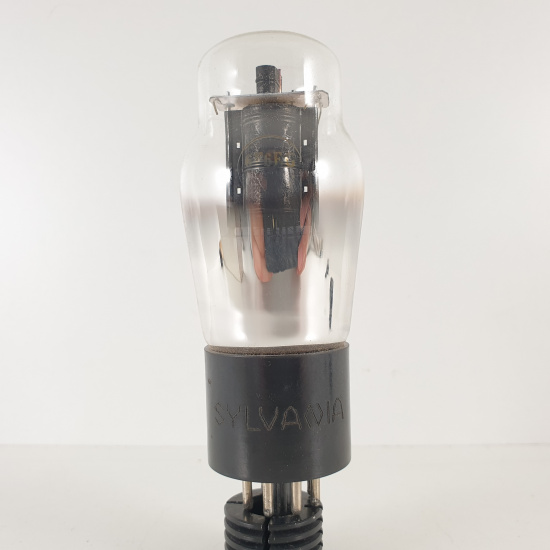 1 X 6F6G SYLVANIA TUBE. BLACK PLATES....