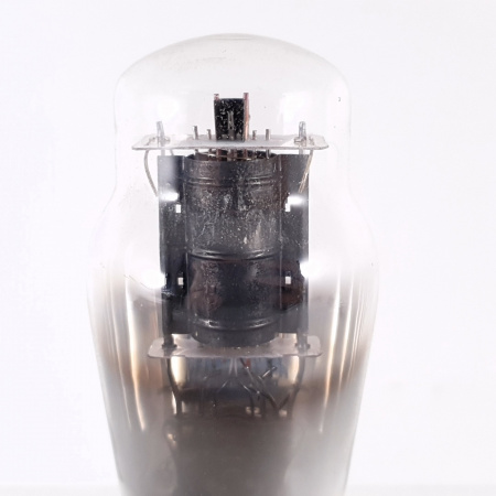 1 X 6F6G SYLVANIA TUBE. BLACK PLATES. SOLID GETTER. ENGRAVED LOGO. 11. CH82