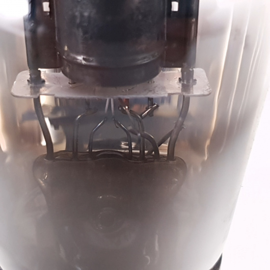 1 X 6F6G SYLVANIA TUBE. BLACK PLATES....