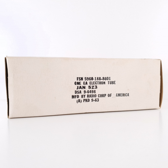 1 X 5Z3 RCA TUBE. 1963 PROD. BLACK...