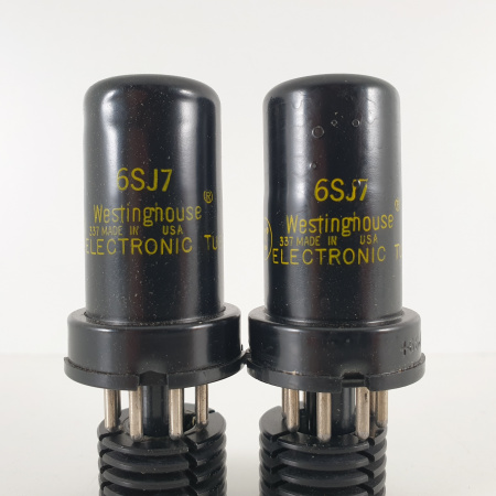 2 X 6SJ7 WESTINGHOUSE TUBE. 1960s PRODUCTION. MATCHED PAIR. 1. CH83