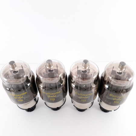 4 X TT21 BILLINGTON GOLD TUBE. BLACK PLATES. MATCHED QUAD. AI ENA