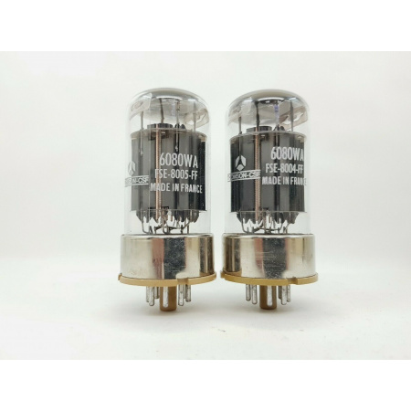 2 X 6080WA THONSON - CSF BRAND TUBE. NOS. MATCHED PAIR. RCB383