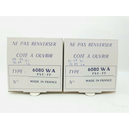 2 X 6080WA THONSON - CSF BRAND TUBE. NOS. MATCHED PAIR. RCB383