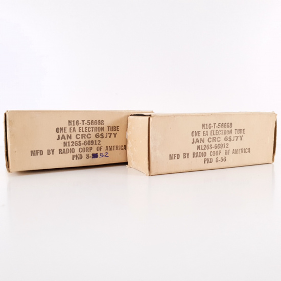 2 X JAN 6SJ7Y RCA TUBE. 1950s...