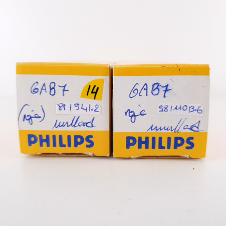 2 X 6AB7 MULLARD TUBE. 81/98% PAIR. 14. CH83