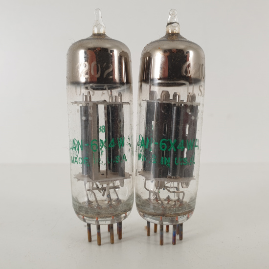 2 X JAN 6X4WA GENERAL ELECTRIC TUBE....