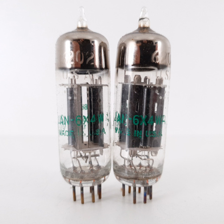 2 X JAN 6X4WA GENERAL ELECTRIC TUBE. 1960s PRODUCTION. 15. CH83