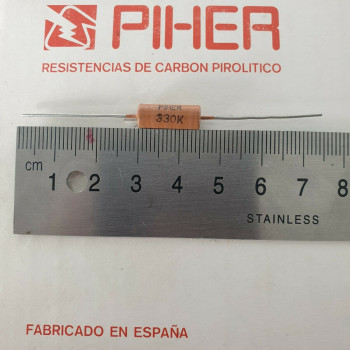 1 X 1W 330K 10% 1960s VINTAGE PIHER RESISTOR. NOS. C1795U2F180121
